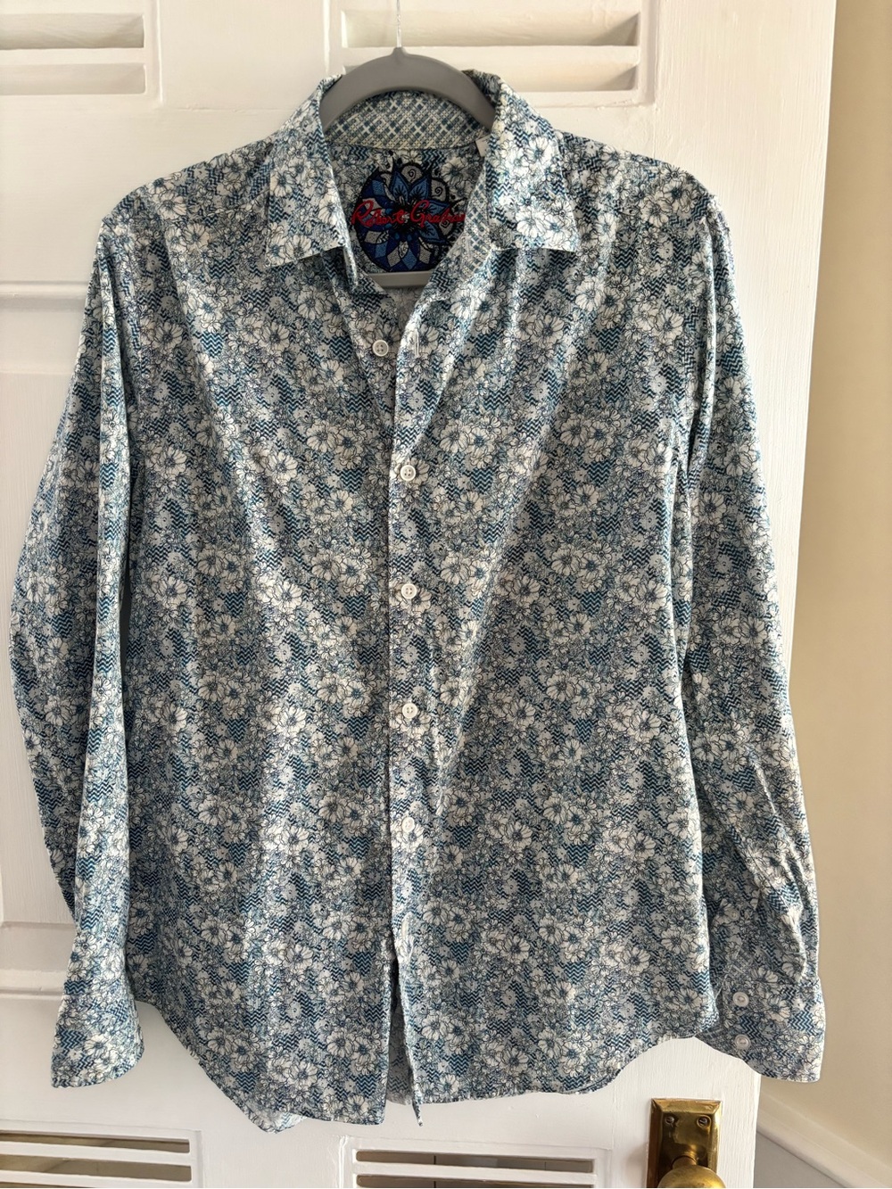Robert Graham Blue & White Floral Button-Down Shirt